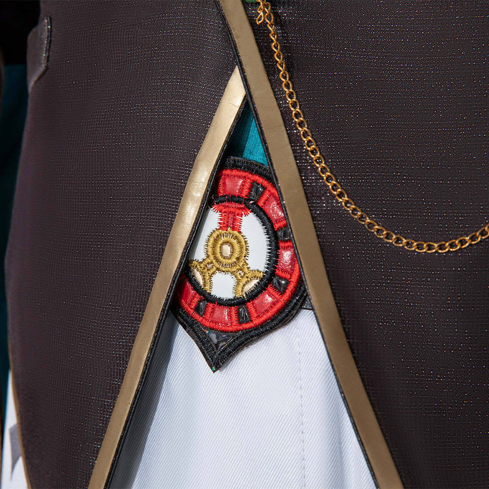 Honkai Star Rail Aventurine Cosplay Costume Wig & Earrings Set | Authentic Game Cosplay Accessories-Astricos