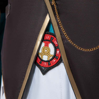 Honkai Star Rail Aventurine Cosplay Costume Wig & Earrings Set | Authentic Game Cosplay Accessories-Astricos