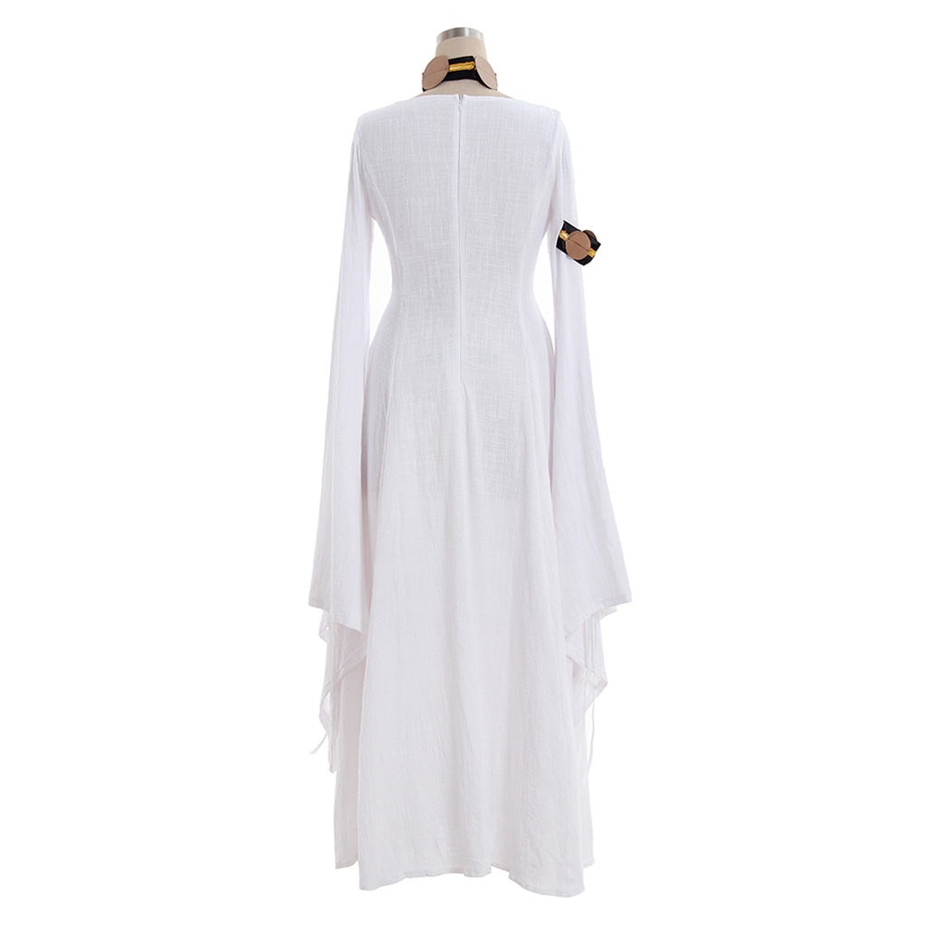 Medieval White Robe Dress for Renaissance, Regency & Tudor Themed Events | Astricos-Astricos