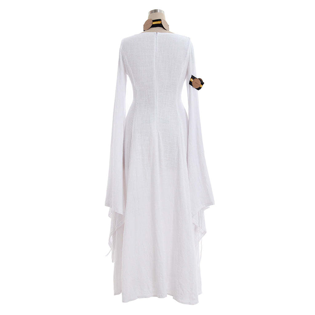 Medieval White Robe Dress for Renaissance, Regency & Tudor Themed Events | Astricos-Astricos
