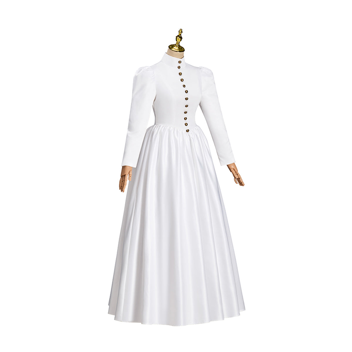 Victorian White Dress Cosplay Costume – Elegant Gothic Lolita Renaissance Outfit-Astricos