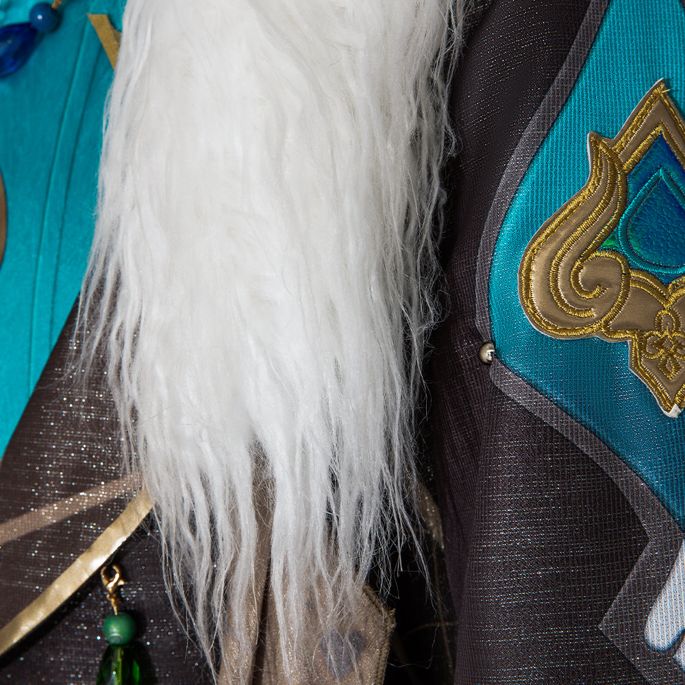 Honkai Star Rail Aventurine Cosplay Costume Wig & Earrings Set | Authentic Game Cosplay Accessories-Astricos