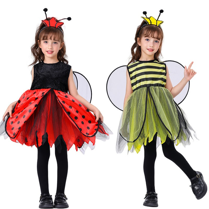 Adorable Kids' Bee and Ladybug Costume for Cosplay, Halloween, and Performances-Astricos