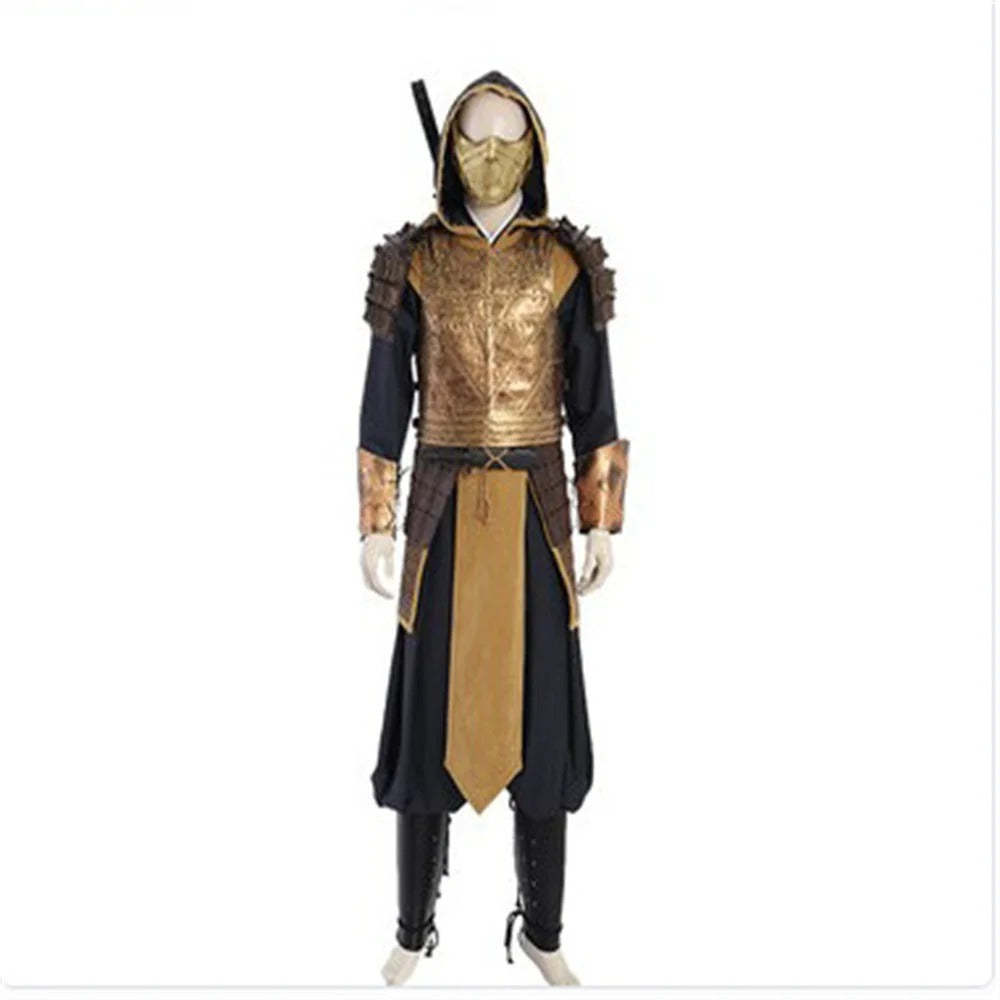 Mortal Kombat Scorpion Hanzo Hasashi Cosplay Costume - Premium Battle Suit for Halloween & Cosplay Events-Astricos