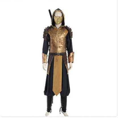 Mortal Kombat Scorpion Hanzo Hasashi Cosplay Costume - Premium Battle Suit for Halloween & Cosplay Events-Astricos