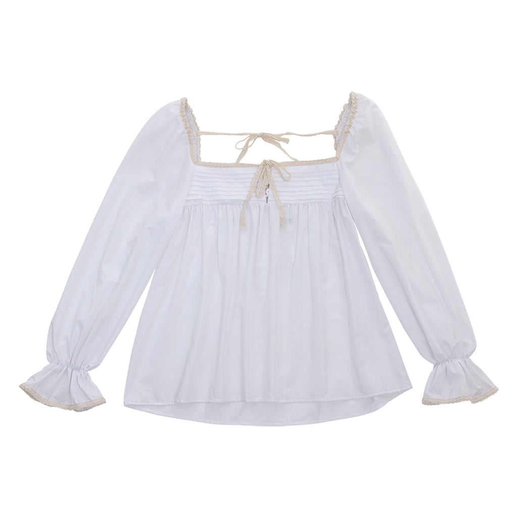 Victorian-Style Vintage White Ruffle Shirt - Elegant Cosplay Costume-Astricos