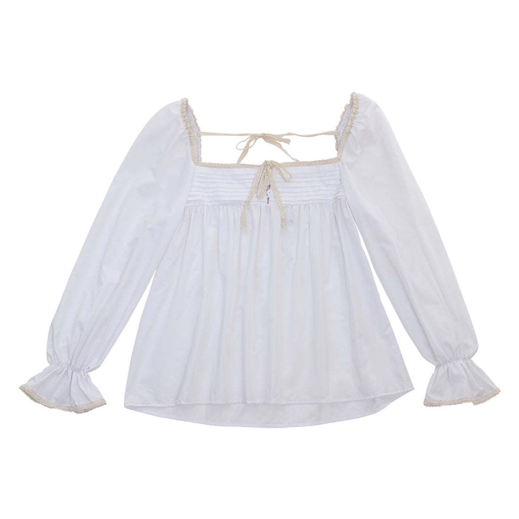 Victorian-Style Vintage White Ruffle Shirt - Elegant Cosplay Costume-Astricos