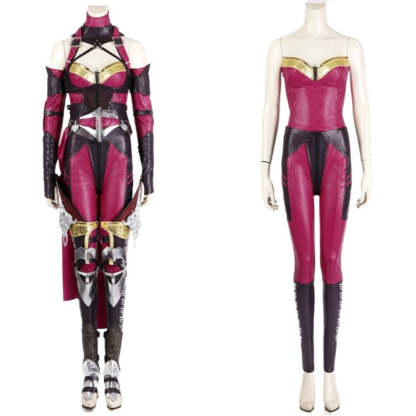 Sexy Mileena Cosplay Costume - Mortal Kombat Halloween Battle Outfit Full Set-Astricos
