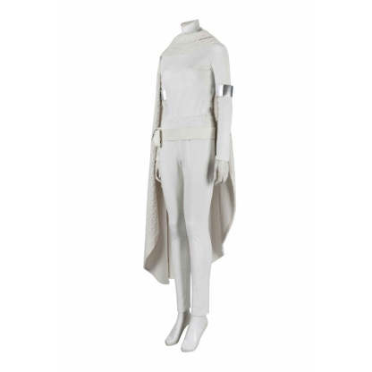 Queen Amidala Padmé White Battle Outfit with Cloak - Star Wars Cosplay Costume for Comic Con & Halloween-Astricos