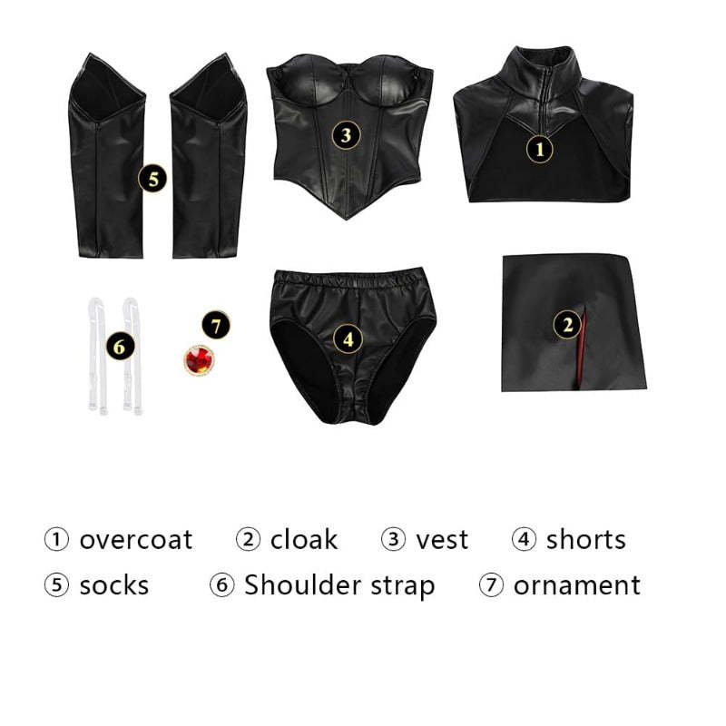 Madelyne Pryor X-Men Villain Cosplay Costume Jumpsuit & Cloak for Halloween | Astricos-Astricos