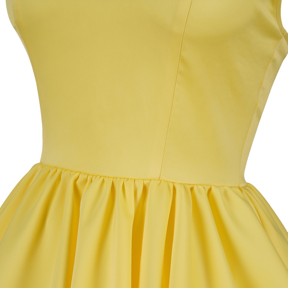 Asuka Langley Eva Cosplay Costume Yellow Dress Summer Anime Cosplay Outfit-Astricos