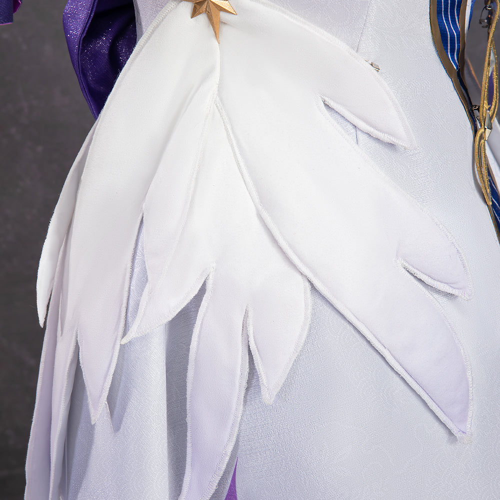 Robin Honkai Star Rail Cosplay Costume Set with Wig, Hairpins, Earrings, and Gloves-Astricos