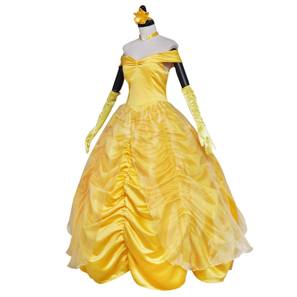 Beauty and the Beast Belle Cosplay Costume | Princess Dress for Halloween & Cosplay-Astricos