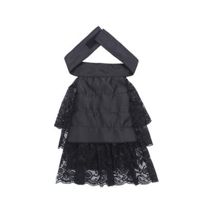 Victorian Black Lace Detachable Collar & Cuffs - Gothic Cosplay & Historical Costume Accessories-Astricos