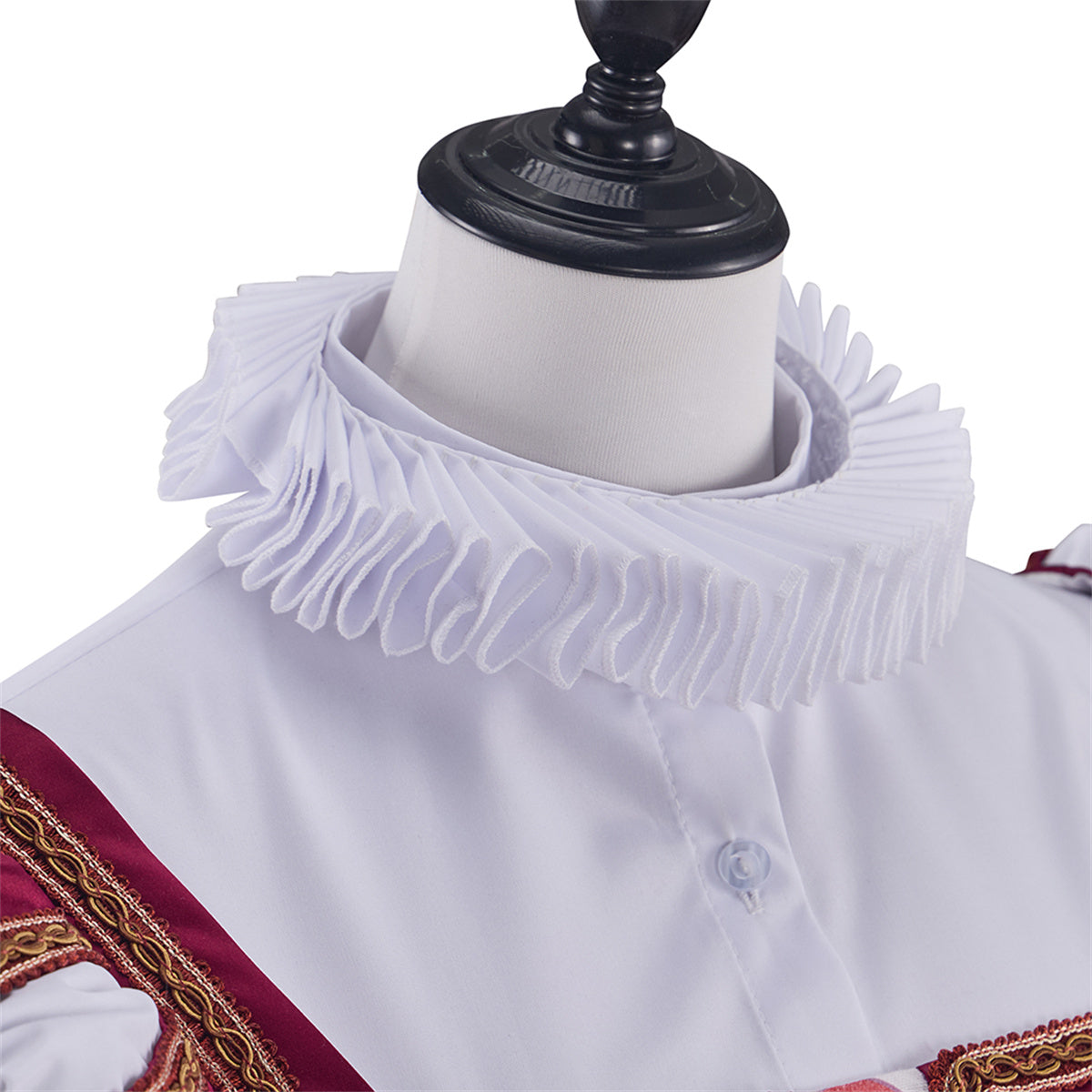 Tudor Dynasty Red Waistcoat Floral Dress - Premium Cosplay Costume-Astricos