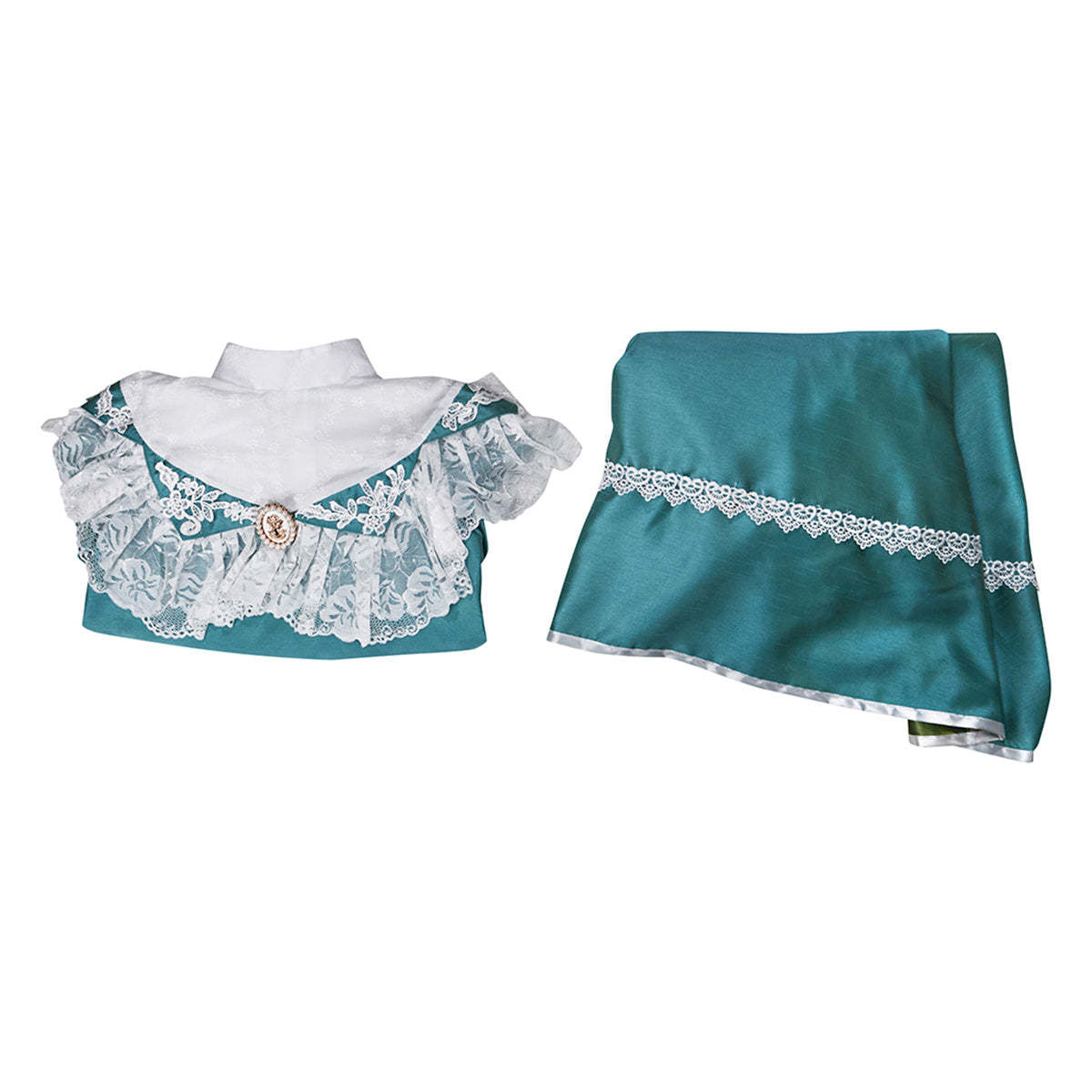 Victorian Off-Shoulder Green Dress - Elegant Anime Cosplay Costume | Astricos-Astricos