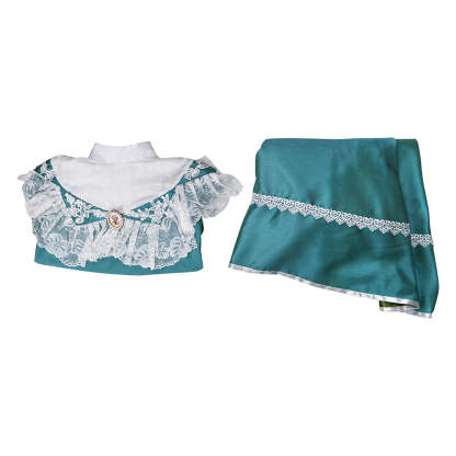 Victorian Off-Shoulder Green Dress - Elegant Anime Cosplay Costume | Astricos-Astricos
