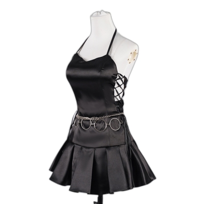 Utau Hoshina Cosplay Dress Black Stage Costume Anime Cosplay Outfit-Astricos