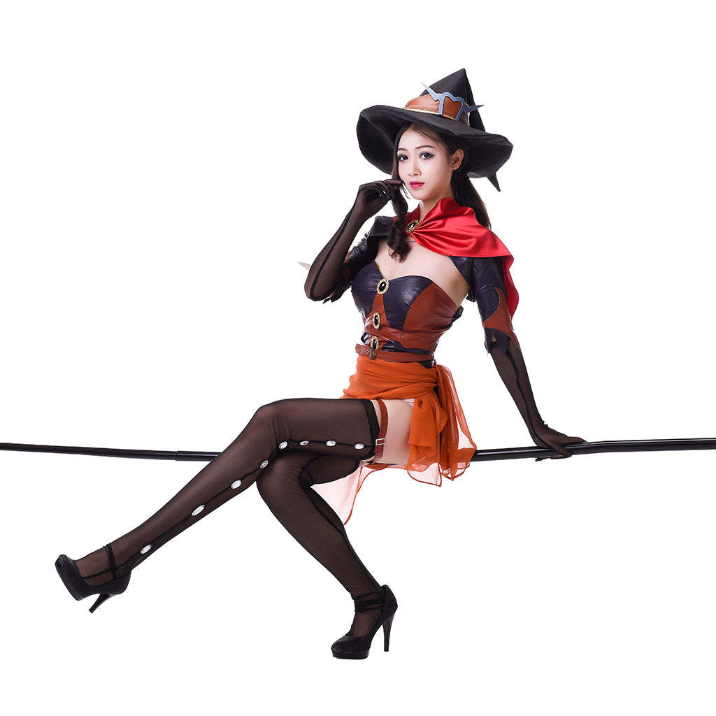 Legend Mercy Angela Ziegler Witch Skin Cosplay Costume | Overwatch Game Series-Astricos