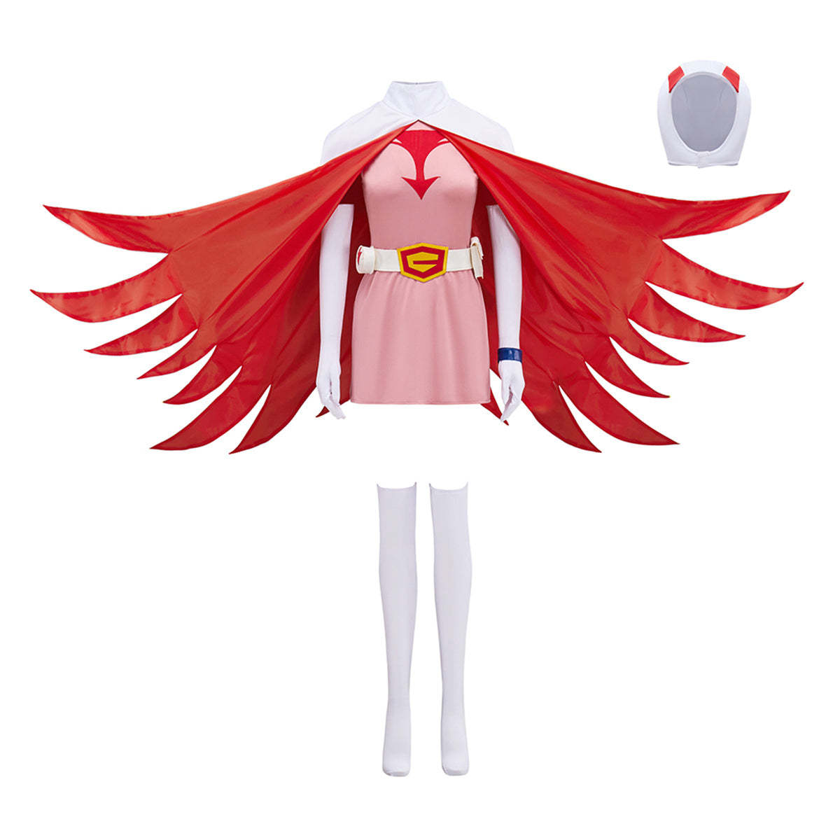 Official Science Ninja Team Gatchaman Pink Jun Cosplay Costume – Anime Outfit-Astricos