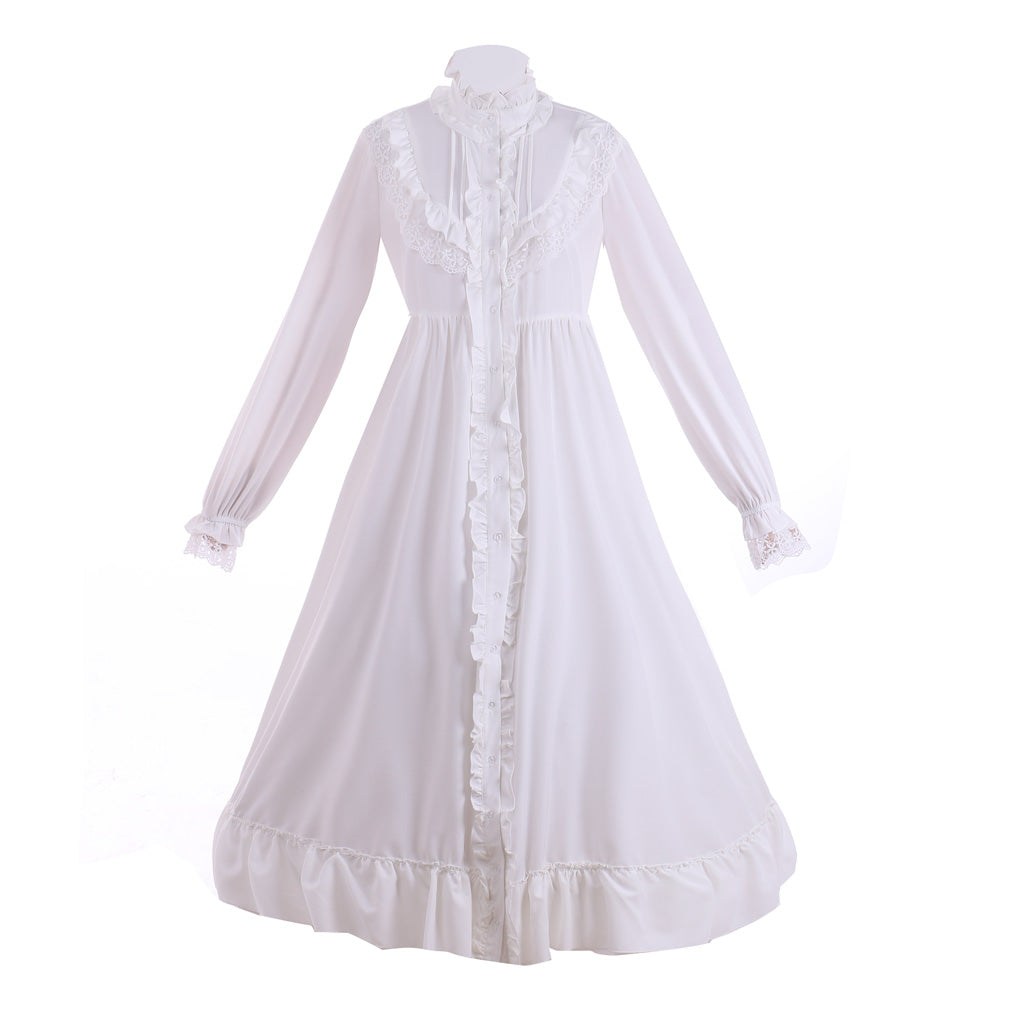 Marie Antoinette White Ball Gown - Vintage Victorian Baroque Cosplay Dress-Astricos