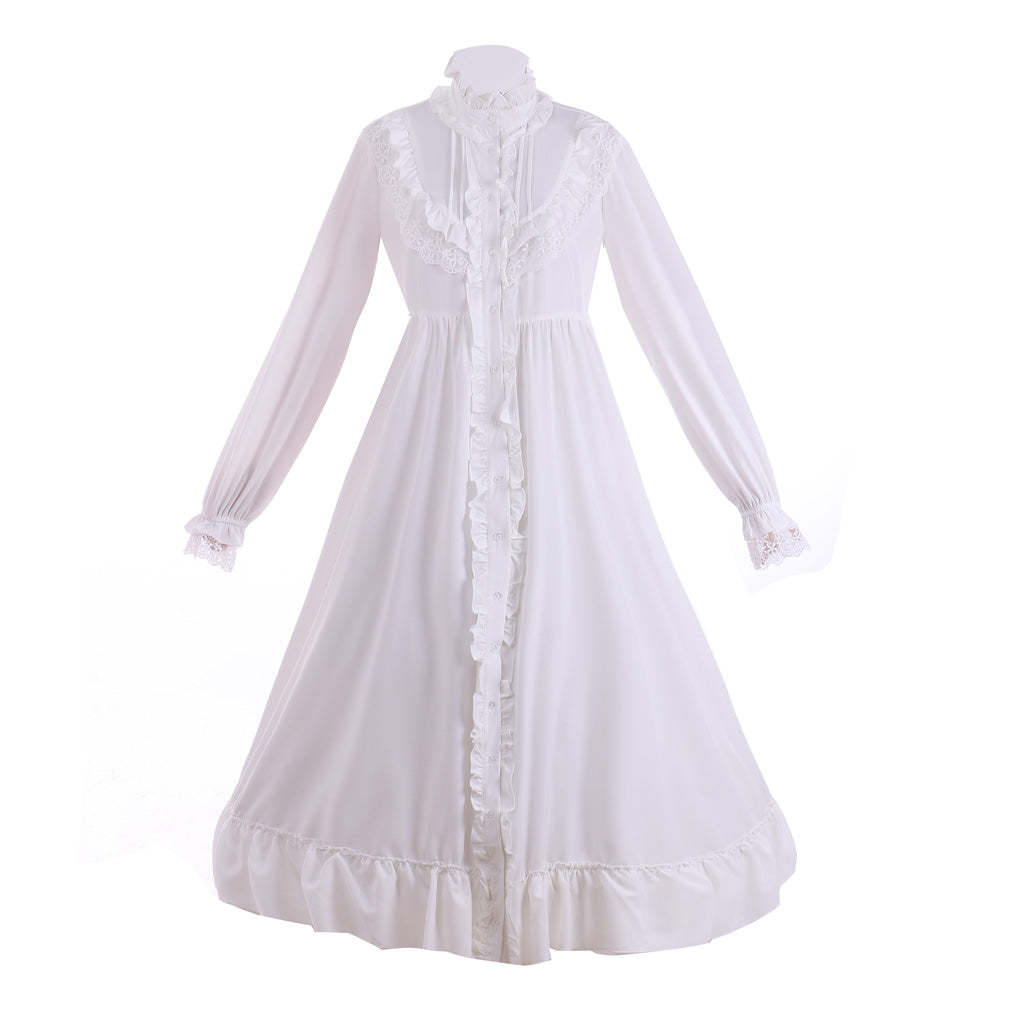 Marie Antoinette White Ball Gown - Vintage Victorian Baroque Cosplay Dress-Astricos