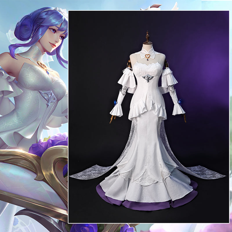 LOL Crystal Rose Sona Cosplay Costume - Maven Of The Strings Outfit for Women-Astricos