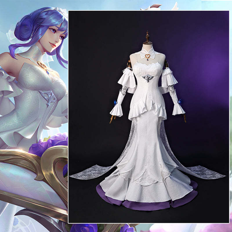 LOL Crystal Rose Sona Cosplay Costume - Maven Of The Strings Outfit for Women-Astricos