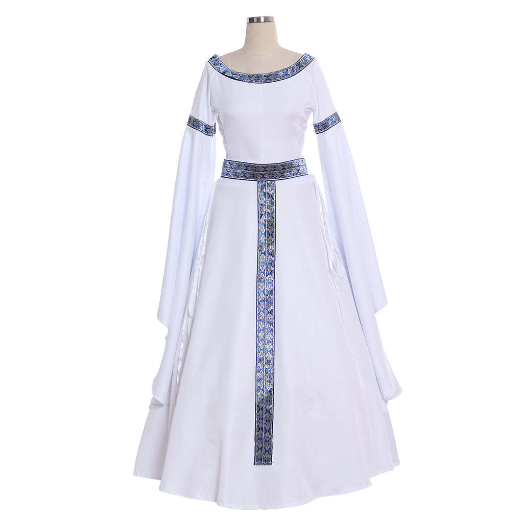 Medieval Royal Court Queen Princess Robe Dress - Elegant Tudor Tea Party Ball Gown-Astricos
