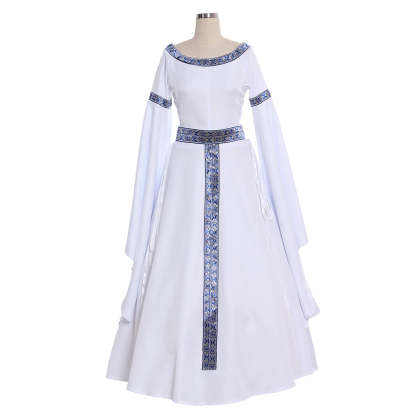 Medieval Royal Court Queen Princess Robe Dress - Elegant Tudor Tea Party Ball Gown-Astricos