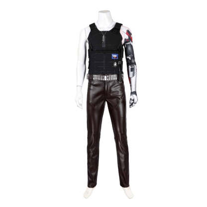 Johnny Silverhand Cyberpunk 2077 Cosplay Costume - Sleeveless Vest Halloween Party Outfit-Astricos