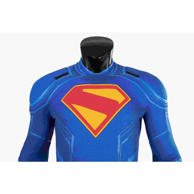 Superhero Legacy Clark Kent Cosplay Costume - Blue Zentai Bodysuit with Red Cape | Astricos-Astricos