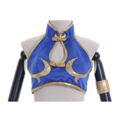 Elastic Li Sexy Swimsuit Cosplay Costume - Two-Piece Game Character Outfit-Astricos