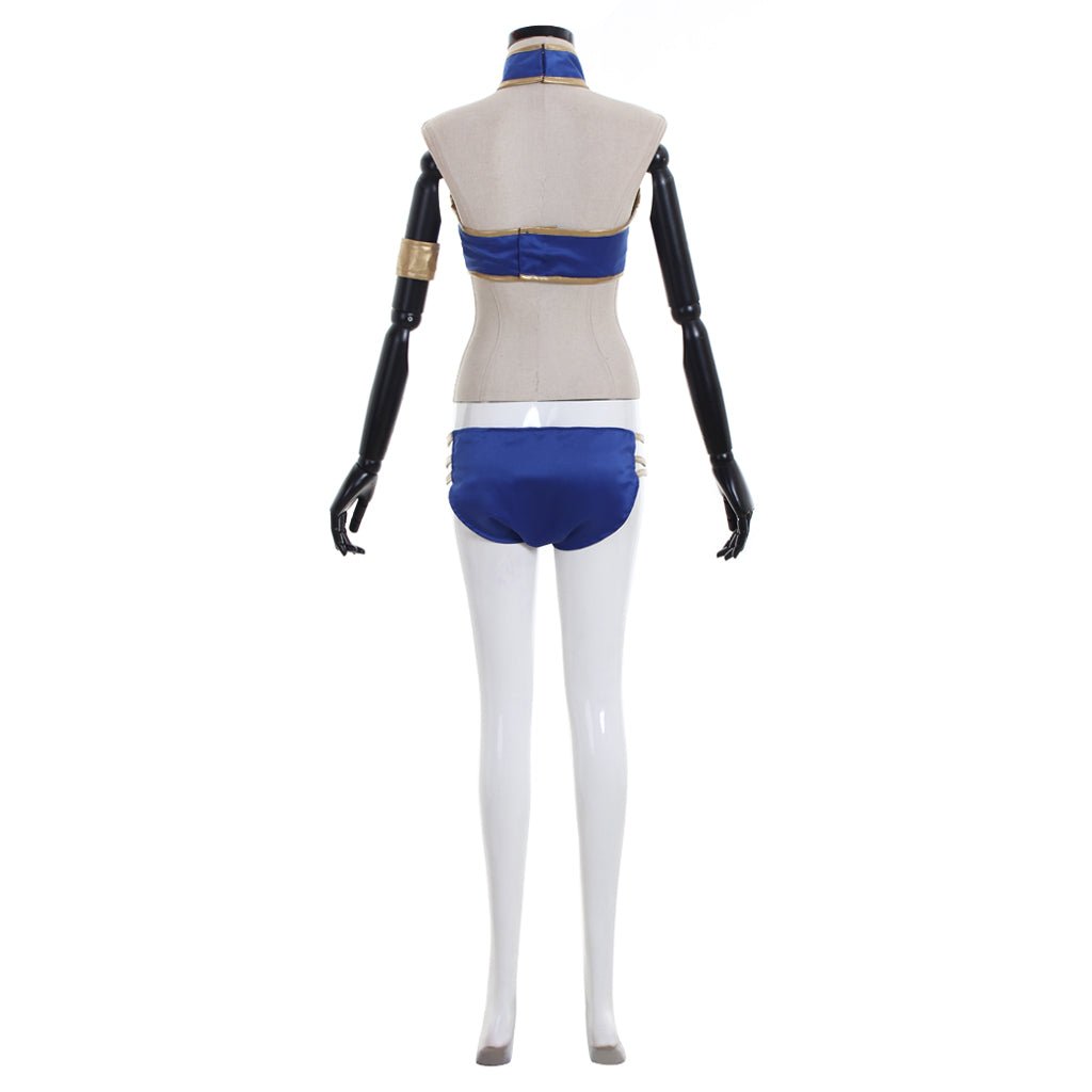 Elastic Li Sexy Swimsuit Cosplay Costume - Two-Piece Game Character Outfit-Astricos