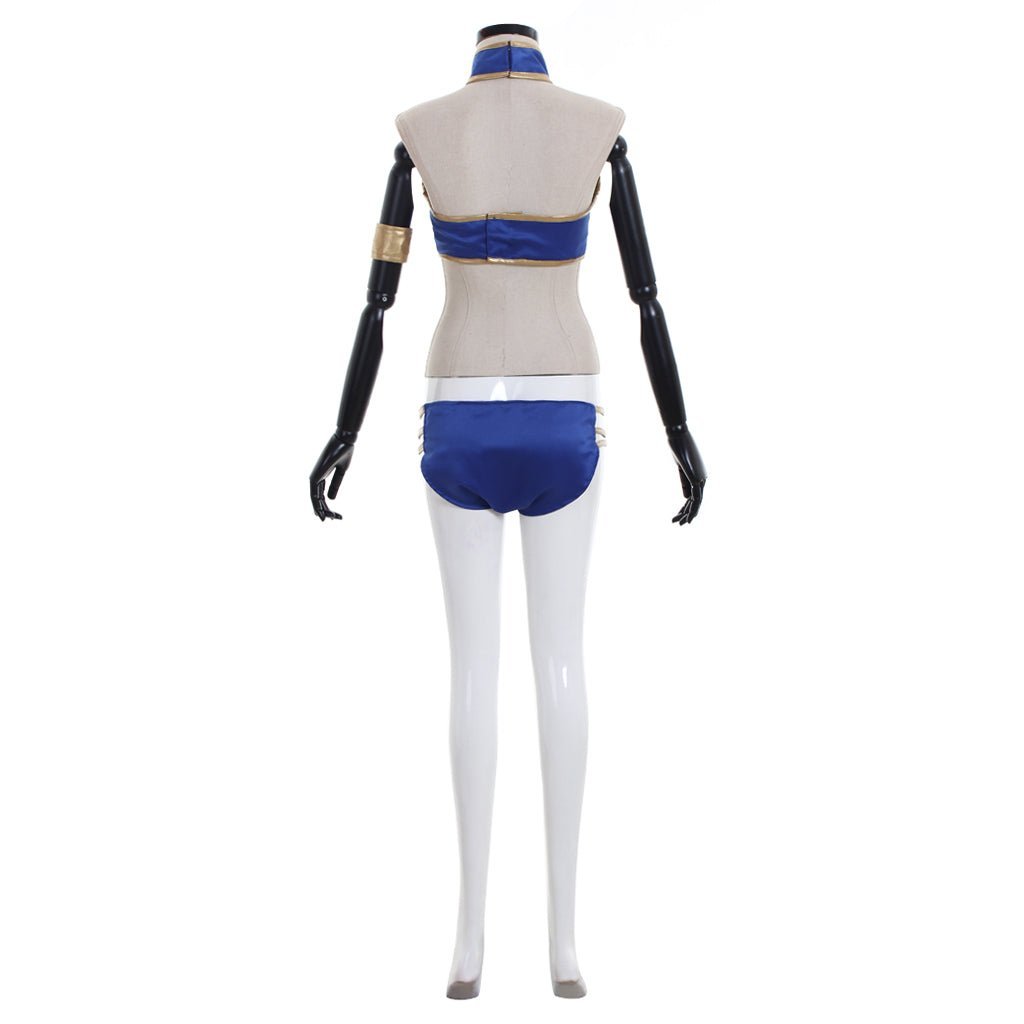 Elastic Li Sexy Swimsuit Cosplay Costume - Two-Piece Game Character Outfit-Astricos