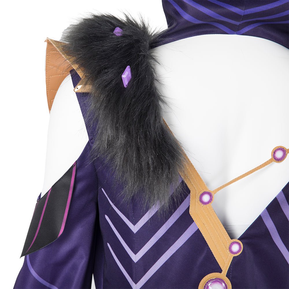 Genshin Impact Thunder Scribe Mage Cosplay Costume - Electrifying Character Outfit-Astricos