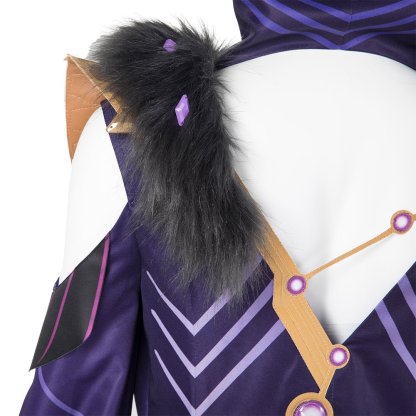 Genshin Impact Thunder Scribe Mage Cosplay Costume - Electrifying Character Outfit-Astricos