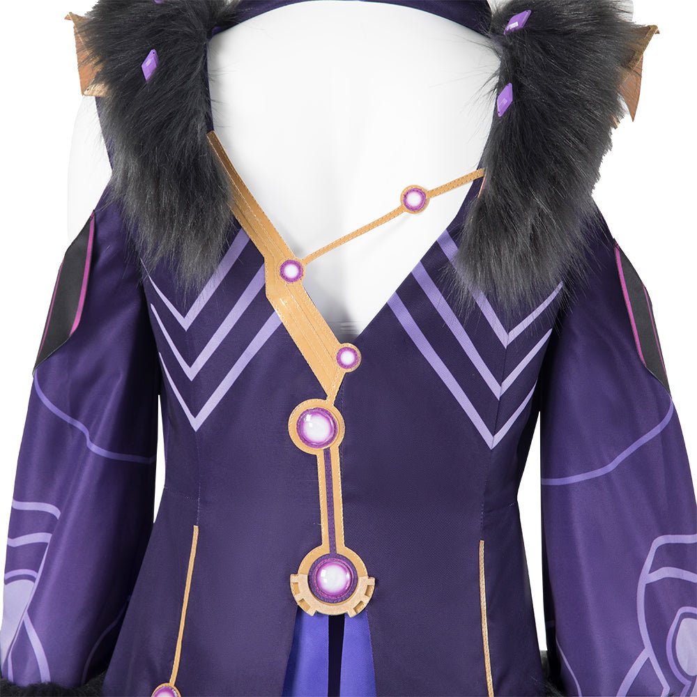 Genshin Impact Thunder Scribe Mage Cosplay Costume - Electrifying Character Outfit-Astricos