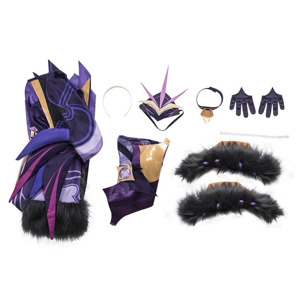 Genshin Impact Thunder Scribe Mage Cosplay Costume - Electrifying Character Outfit-Astricos