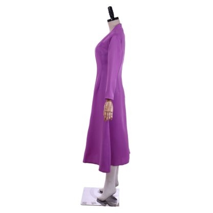 Elegant Long Purple Robe with Fitted Jumpsuit - Anime Cosplay Costume for Fans-Astricos