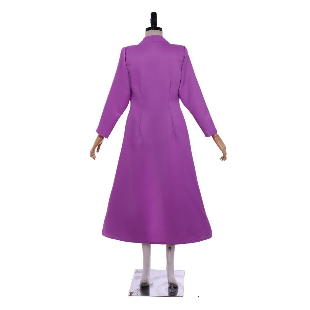 Elegant Long Purple Robe with Fitted Jumpsuit - Anime Cosplay Costume for Fans-Astricos