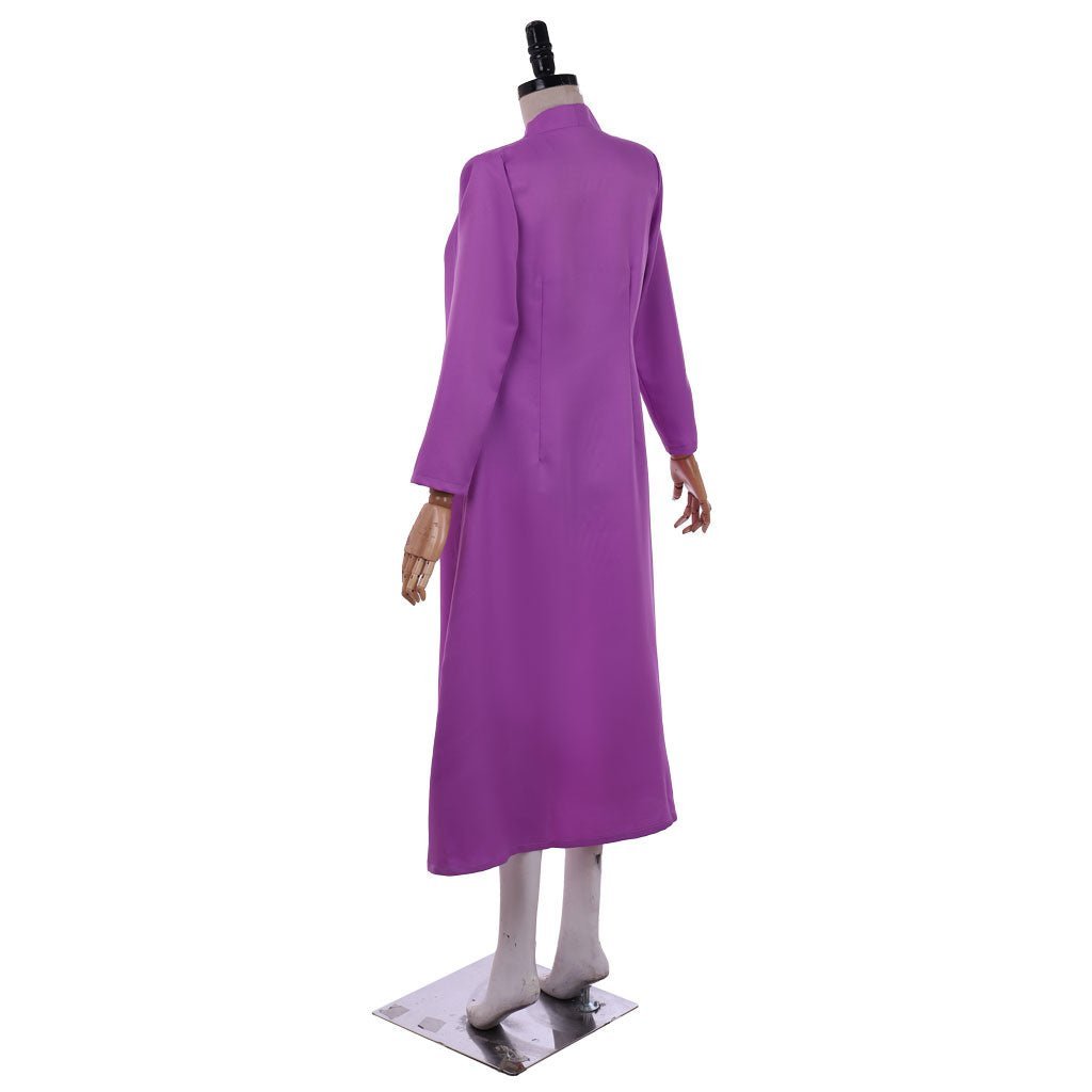 Elegant Long Purple Robe with Fitted Jumpsuit - Anime Cosplay Costume for Fans-Astricos