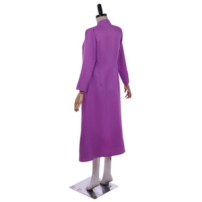 Elegant Long Purple Robe with Fitted Jumpsuit - Anime Cosplay Costume for Fans-Astricos