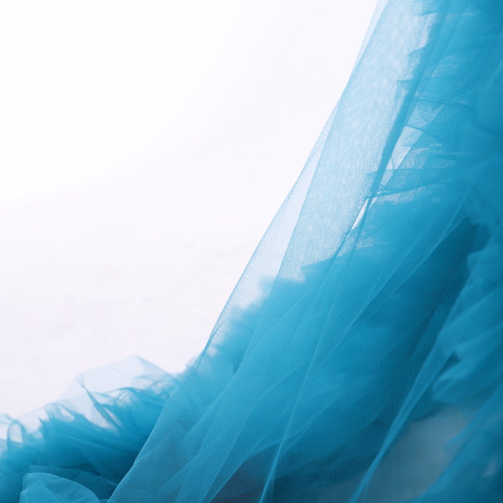 18th Century Medieval Blue Sheer Tulle Elegant Wedding Bridal Boudoir Robe | Astricos-Astricos