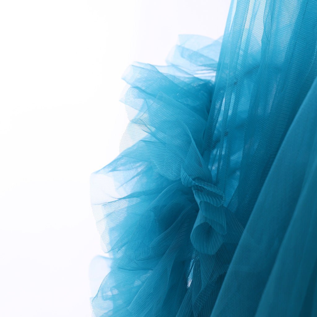 18th Century Medieval Blue Sheer Tulle Elegant Wedding Bridal Boudoir Robe | Astricos-Astricos