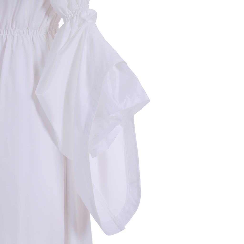 Elegant White Regency Ball Gown Dress | Medieval Masquerade Tea Gown | Authentic Lady Regency Style-Astricos