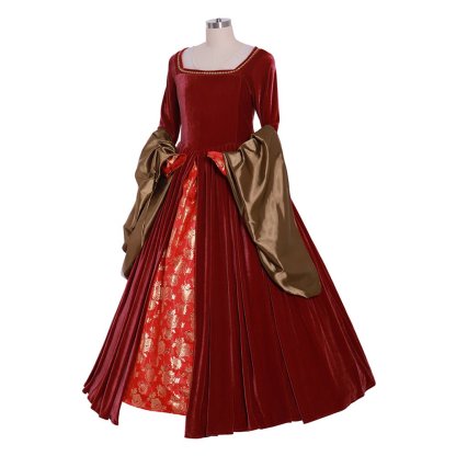Elizabeth Tudor Anne Boleyn Red Dress Costume | The Other Boleyn Girl Cosplay Gown | Tudor Series-Astricos