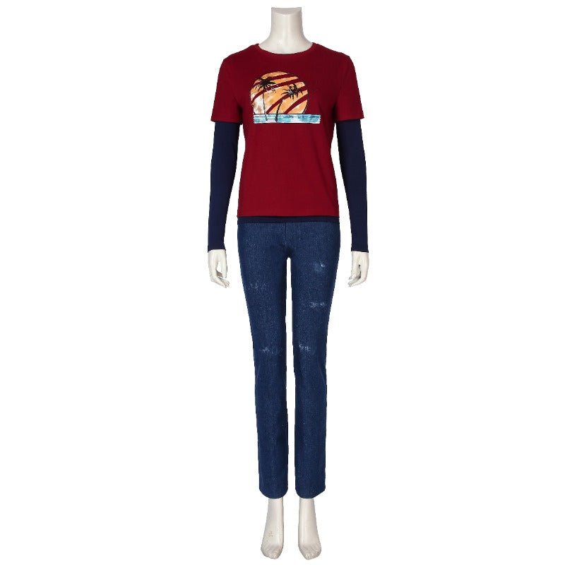Ellie Cosplay Costume The Last of Us Women T-Shirt Pants Full Set Halloween Suit - Astricos