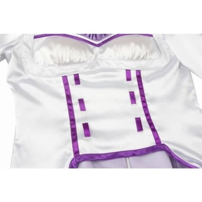 Emilia Cosplay Costume - Re:Zero Kara Hajimeru Isekai Seikatsu Anime Dress with Headdress for Halloween Party - Astricos