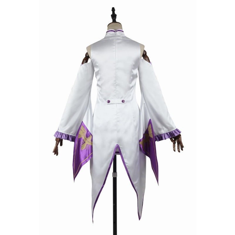 Emilia Cosplay Costume - Re:Zero Kara Hajimeru Isekai Seikatsu Anime Dress with Headdress for Halloween Party - Astricos